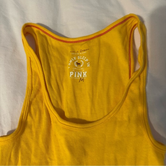 Victoria’s Secret PINK Vintage Y2K yellow Tank top - Picture 2 of 3